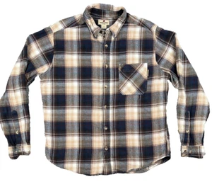 Woolrich Button Down Hemd Herren Large schwarz/hellbraun Langarm Flanell kariert kariert - Bild 1 von 9