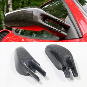 2PCs Replace Real Carbon Fiber Wing Mirror Cover Shell Housing For Ferrari F430 - Picture 1 of 5