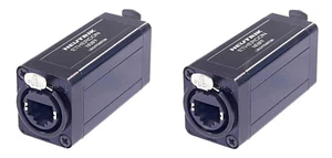 (2 PACK) NEUTRIK NE8FF CAT5/6 Feed-Thru Ethercon Coupler + Compatible w/all RJ45 - Picture 1 of 1