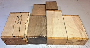 SMALL BOARDS 6PCS LOT 198A LONDON PLANE WALNUT WOODTURNING TIMBER BLANK - Picture 1 of 1