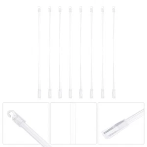 8 Pcs Curtain Rod Accessories Blind Replacement White Extra Long Wand - Picture 1 of 10
