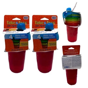 The First Years Take & Toss (8) Spill Proof Sippy Cups + Cap Reusable 10 oz 9m+ - Picture 1 of 12