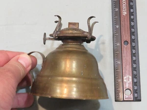 Vintage Messing Finger Öllampe, MB Co NY Brenner - Bild 1 von 5