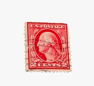 RARE RED GEORGE WASHINGTON 2 CENT STAMP 1898. HISTORICAL FIGURE, FOUNDING FATHER - Picture 1 of 3