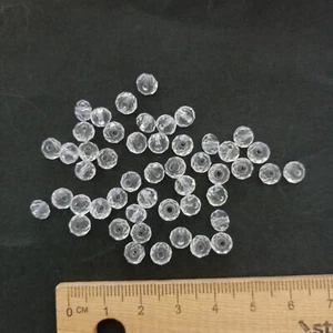 48pcs 6mm Clear Colourless Glass Rondelle Beads DIY AUS Free Postage xi - Picture 1 of 6