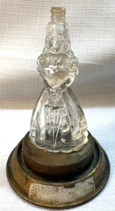 Vintage BABS Creation YESTERYEAR Perfume Glass Lady Bottle in Base - Picture 1 of 4