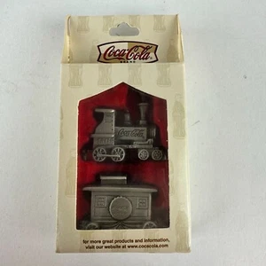 Coca-Cola Zinn Zugset in OVP Lok & Begleitwagen - Bild 1 von 2