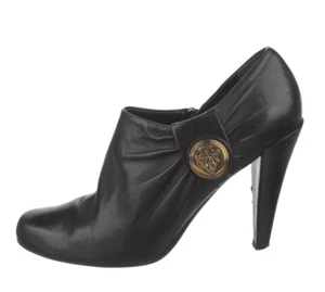 GUCCI AUTH $1299 Women's Black Leather Bootie Size 9 - Picture 1 of 10