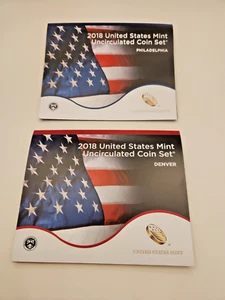 2018 US MINT UNCIRCULATED COIN SET- PHILADELPHIA, DENVER Excellent Condition - Picture 1 of 11