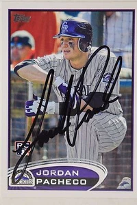Colorado Rockies Jordan Pacheco Signed 2012 Topps Autograph Card #219 TOUGH 106 - Picture 1 of 3