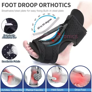 Night Splints Plantar Fasciitis Pain Relief Adjustable Foot Drop Ankle Brace US - Picture 1 of 12