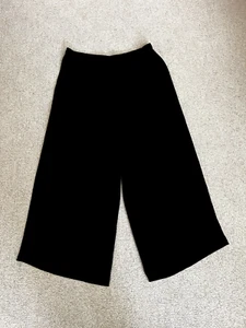 Neu mit Etikett Eileen Fisher schwarze Hose weites Bein Größe M 100 % Seide - Bild 1 von 7