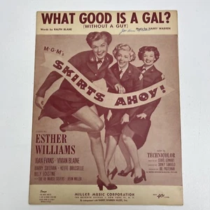 De colección 1952 ¿Qué bueno es una gal? Partituras Esther Williams Faldas Ahoy - Imagen 1 de 5