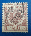 Stamp Germany Reich REICHSPOST 50 Pfennig 1889 Crown & Eagle Mi. Nr. 50 d (28851