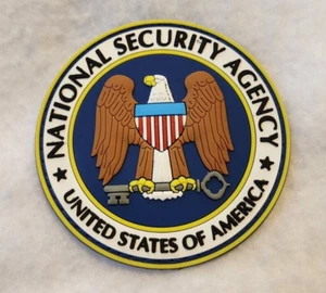 National Security Agency PVC Rubber Hook & Loop Patch - New! - Picture 1 of 3
