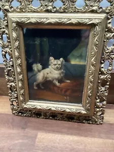 Portrait eines Hundes Anfang 20. Jahrhundert, Öl auf Karton - Bild 1 von 5