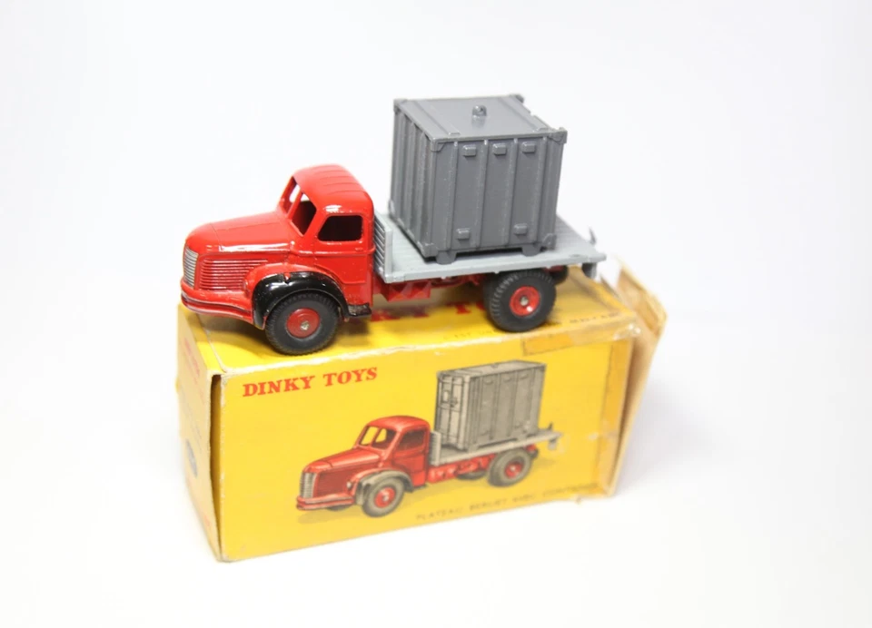 Контейнер French Dinky 34B Plateau Berliet Avec в оригинальной коробке - отличное состояние - Изображение 1 из 4