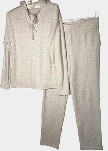 j jill Tranquility Fleece S 2-Teiler Jogginganzug Pullover Hoodie & Hose Creme - Bild 1 von 13