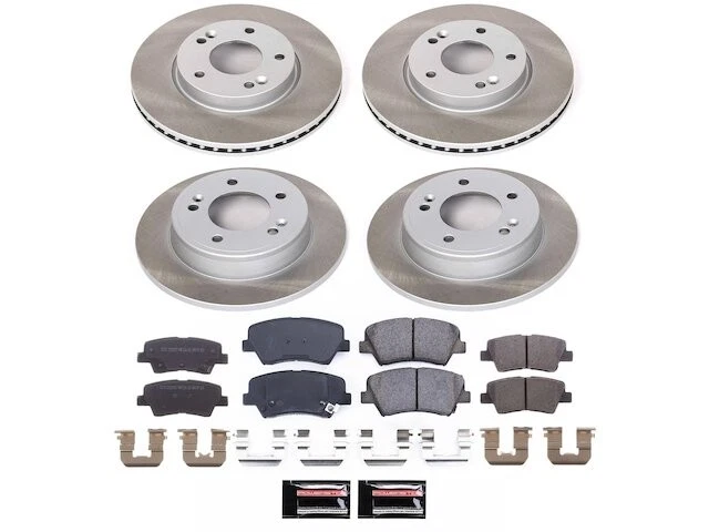Front and Rear Brake Pad and Rotor Kit 92PTYM73 for Elantra Coupe 2011 2012 2013 Foto 1 de 1