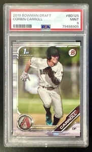 2019 Bowman Draft Corbin Carroll RC Rookie Card 1st Bowman PSA 9 Diamondbacks - Picture 1 of 2