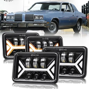 Faros LED 4x6" haz alto/bajo DRL para Oldsmobile Cutlass Supreme 1980-1988 - Imagen 1 de 8