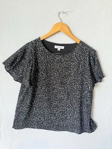 Preview Women’s Black Confetti Blouse Size 10 Business Smart - Picture 1 of 4