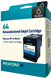 WEXFORD Inkjet Cartridge, Replaces & Compatible with HP 64, Black - Picture 1 of 3