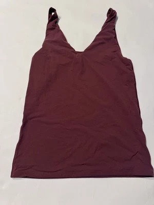 Camiseta sin mangas clásica elástica WHBM FORME granate pequeña casa adelgazante mercado negro Foto 1 de 4