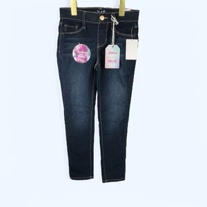 YMI Girl's Pull On Stretchy Denim Dark Wash Blue Jeans NWT Size 7 - Picture 1 of 3