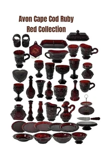 Vintage 1876 Avon Cape Cod Ruby Red Dinnerware Replacements *FREE SHIPPING* - Picture 1 of 41