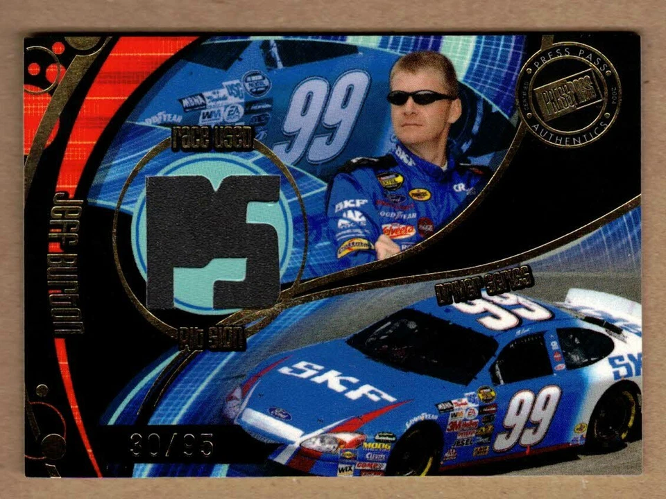 2004 PRESS PASS TRACKSIDE PIT STOPPERS DRIVERS #PSD11 JEFF BURTON #30/95 - Image 1 of 1