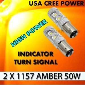 2 X 1157 BAY15D 50W LED INDICATOR TURN SIGNAL BULBS P21/5W NO ERROR 380 - Picture 1 of 1