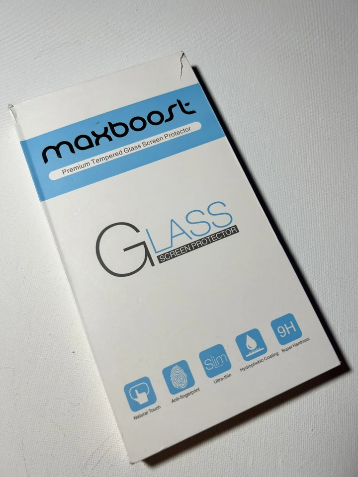 Protector de pantalla de vidrio templado premium maxboost para Apple iPhone XS Max - transparente Foto 1 de 4