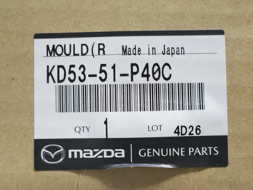 Genuine OEM Mazda KD53-51-P40C Passenger RH Lower Side Rocker Molding 13-16 CX-5 - Image 1 of 1