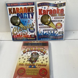 Karaoke Party & Classics Flashback Female Vocals Home Entertainment DVD x 3 - Picture 1 of 4