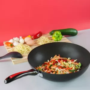 SQ Professional Ultimate Carbon Steel Wok - Non Stick Deep Stir Fry Pan 28cm - Picture 1 of 7