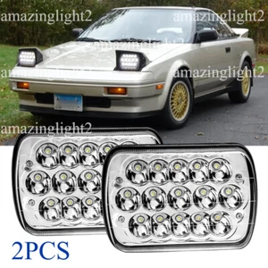 Pair DOT 120W 7x6" Led Headlights Projector Hi/Lo fit Toyota Mr2 1986-1995 Coupe - Picture 1 of 13