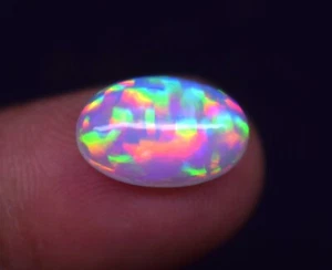 3 CT Natural Ethiopian Fire Oval +++Opal Gemstone Cabochon 13.8x9mm - Picture 1 of 4