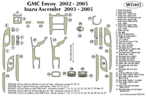 GMC ENVID 2002 2003 2004 2005 2005 KIT DE AJUSTE TABLERO d - Imagen 1 de 1