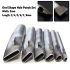 Great For Diy Leathercraft Projects 2Mm Oval Shape Hole Punches 6Pcs Set