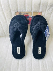 Neu Dearfoarms Memory Form Hausschuhe schwarz Größe XL (11-12) - Bild 1 von 7