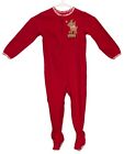 Carters rouge couchette de Noël filles 3T renne zippée pieds pj neuf avec étiquette