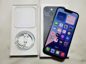 New in Box Boost Mobile Prepaid Apple iPhone 13 128GB Blue Smartphone Cell Phone - Afbeelding 1 van 3