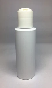 250ml PET Kunststoff weiß zylindrische Flaschen + weißer Scheibendeckel JEDE MENGE - Bild 1 von 3