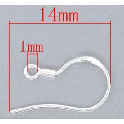 Monachelle Ganci Pz 10 Orecchini Argento Base SENZA NICKEL Bigiotteria at - Immagine 1 di 4