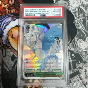 PSA10 Splashing Water Shirakami Fubuki W91-TE032SP SP ENGLISH Weiss Schwarz 2022 - Picture 1 of 2