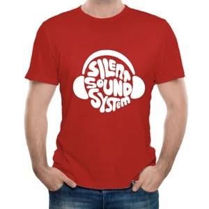 Silent Sound System Disco Graphic Red T-shirt White Logo - Picture 1 of 1