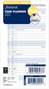 FILOFAX Kalendereinsatz Persönlicher Jahresplaner Vertikal (E)2025 - Bild 1 von 12