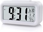 Digital Alarm Clock Bedside - HD Display, Night Light, Battery Power (3 Colours)