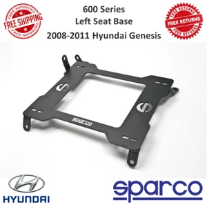 Base de asiento izquierdo Sparco 600 serie atornillada 3/16" acero para Hyundai Genesis 08-11 - Imagen 1 de 11